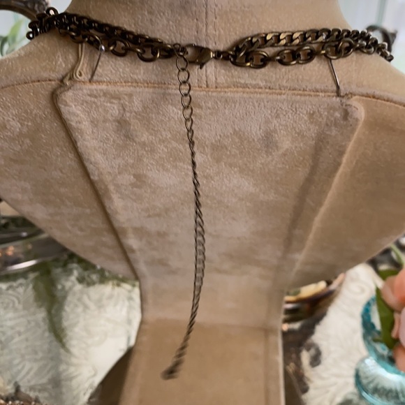 Embellished Statement Necklace with Faux Gems - Picture 4 of 5